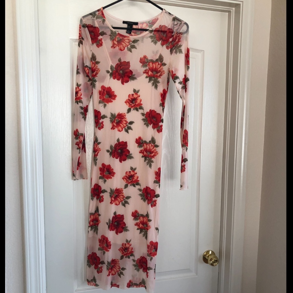 Sheer Floral Dress
